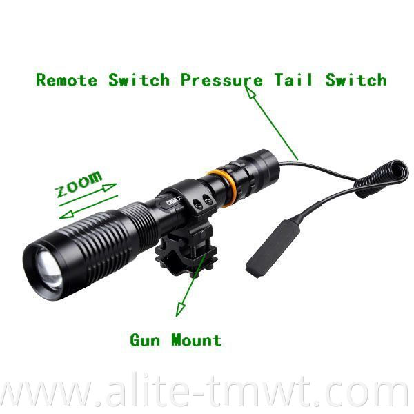 Remote Switch Torch High Power Long Range Military Style Flashlight Flash Light for Hunting